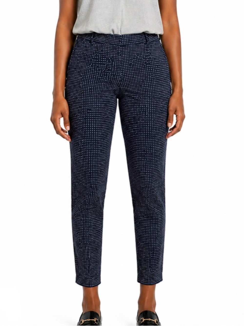 AMANDA & CHELSEA Blue Cropped Skinny Pants US 6 Petite